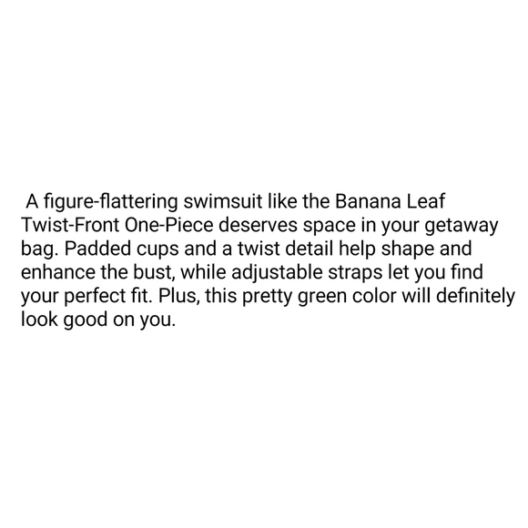 🧡5⭐Banana Leaf Twist Front Monokini - Picture 5 of 6